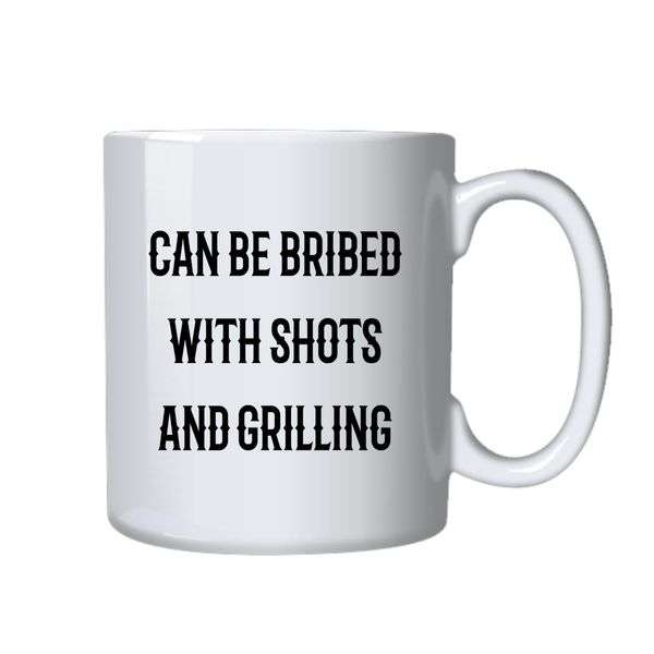 Shots and Grilling Coffee Mug - Best Funny Novelty Cup Gift Idea for