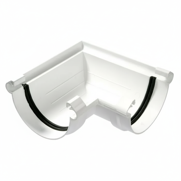 Durable PVC Half-Round Gutter Corner for Seamless Water Drainage