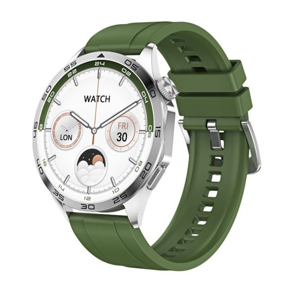 GT4 Round Screen Smartwatch with High-Definition Full Touchscreen - Green