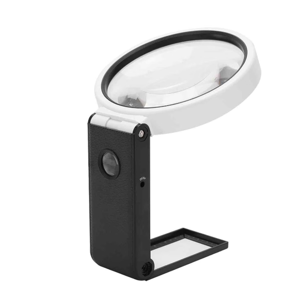 Bltunoed LED Magnifying Glass, 25x And 6x, Portable, With Stand, Set Of 1