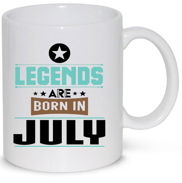 Legends Are Born In July Birthday Coffee Mug (11Oz Standard Size Mug)