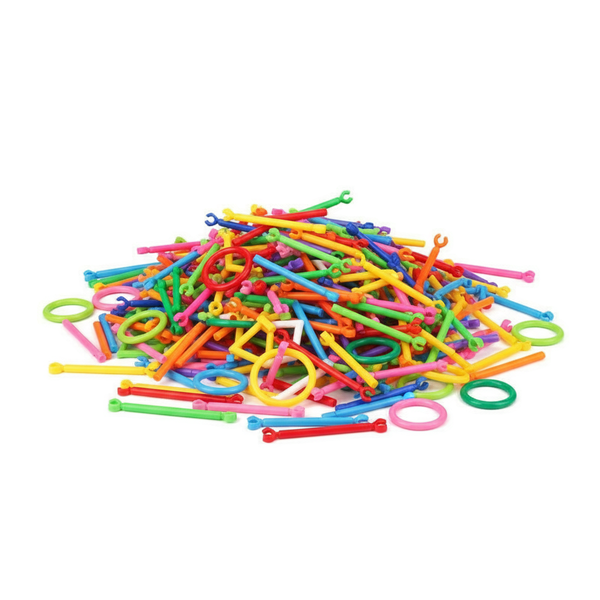 500-Piece Plastic Smart Stick Building Blocks - Multicolor