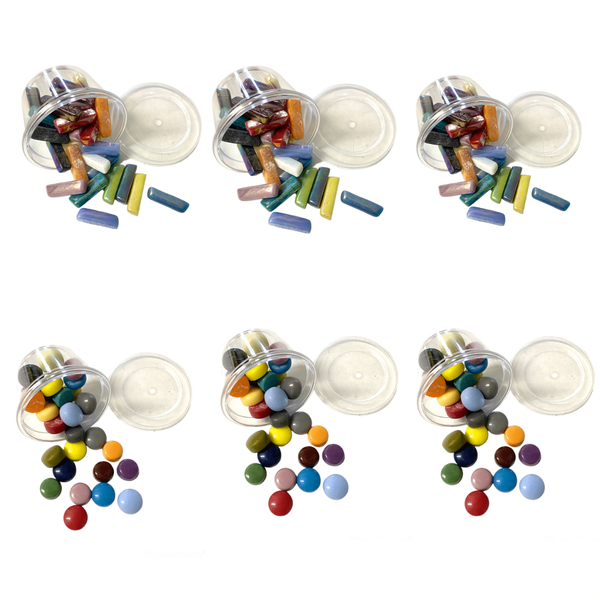Matt Glass Sticks and Dots for Crafting and Mosaicing