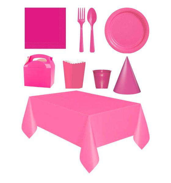 Party Decor 9 Piece Set Pink