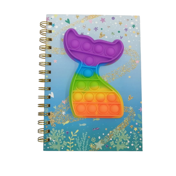 Hardcover Mermaid Tail Pop It Notebook - A5