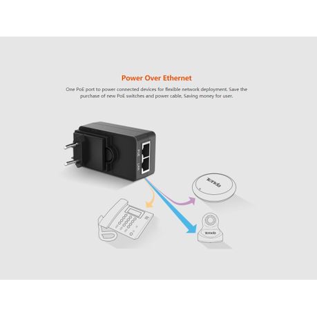 Gigabit PoE Injector 48V 15W, Passive Power Over Ethernet PoE Adapter,  Single Port PoE Power Injector for IP Camera Wireless/Wireless Access Point