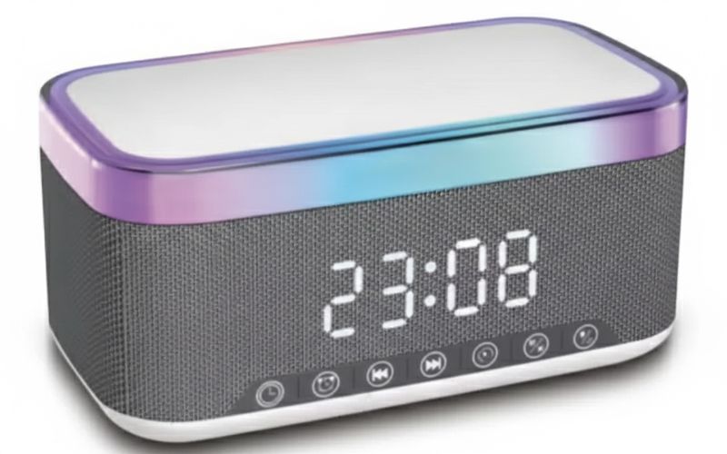 4in1 Wireless LED Speaker Charging/FM Radio/Seven Colour/Music /Alarm Clock