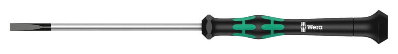 Wera (118008) Screwdriver, Slotted, Precision, 80 mm Blade, 2.5 mm Tip