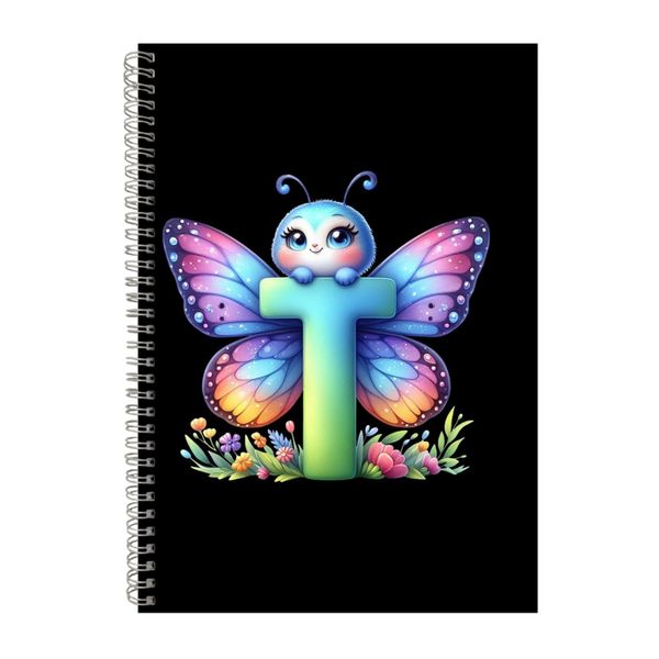 Butterfly T A4 Notebook Spiral Lined Trendy Note image