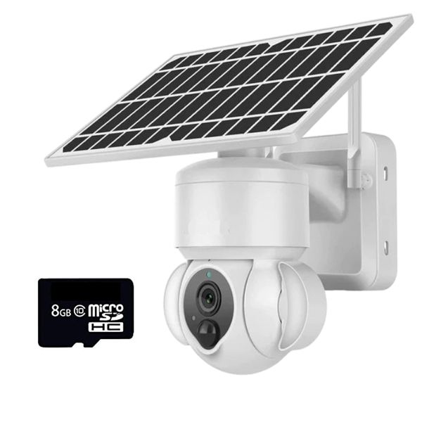 Heavy Duty Metal 5G Sim Operated Spot Light Solar Security Camera &amp; 8GB SD