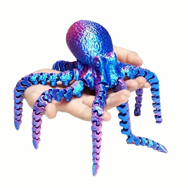 3D Printed Octopus Ornament Doll Toy for Kids Radiant Purple