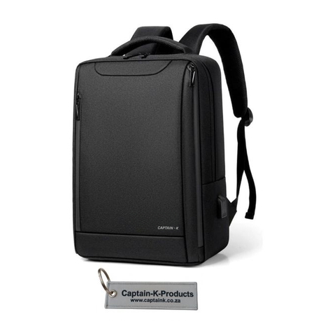 Captain - K Waterproof Large Laptop Business Backpack Bag 16 Inch & Keyring Image