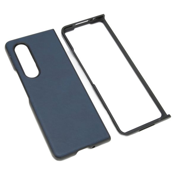 PU Leather Anti Scratch Phone Cover for Galaxy Z Fold 3 Blue