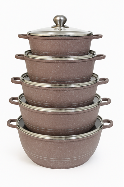 High Quality 10 Piece Nonstick Cookware Set with Lid