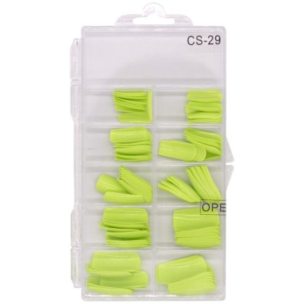 Neon Yellow Nail Tips - 100 Pieces