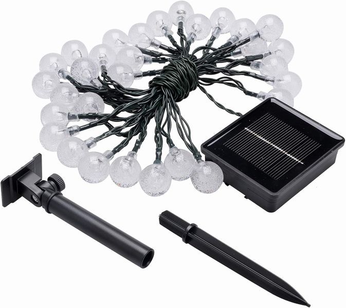 50 Piece - Crystal-Style Solar Powered LED Lights - White Light