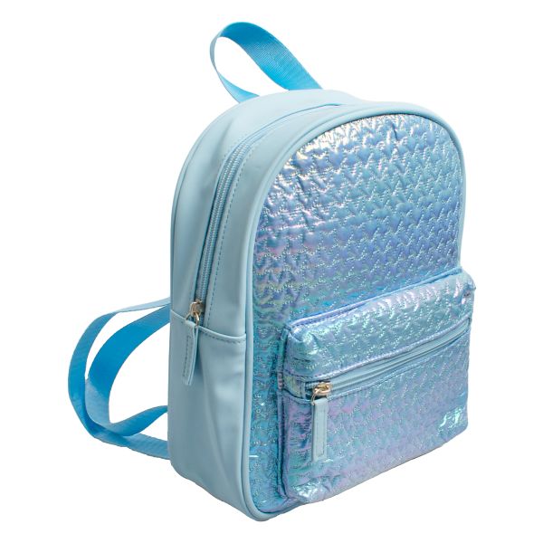 Quilted Iridescent PU Backpack - Stylish, Durable &amp; Adjustable for Kids