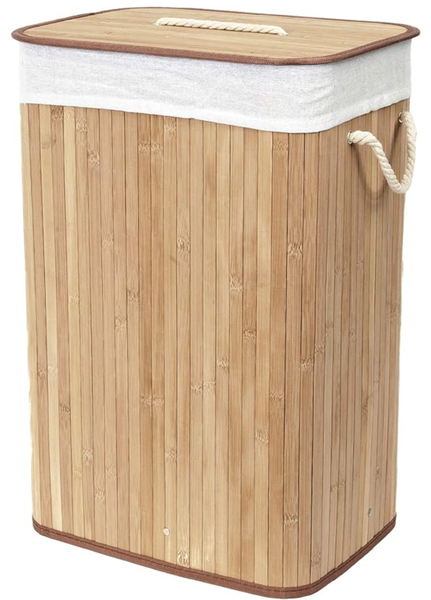 Bamboo Rectangular Foldable Laundry Basket 65 Litre