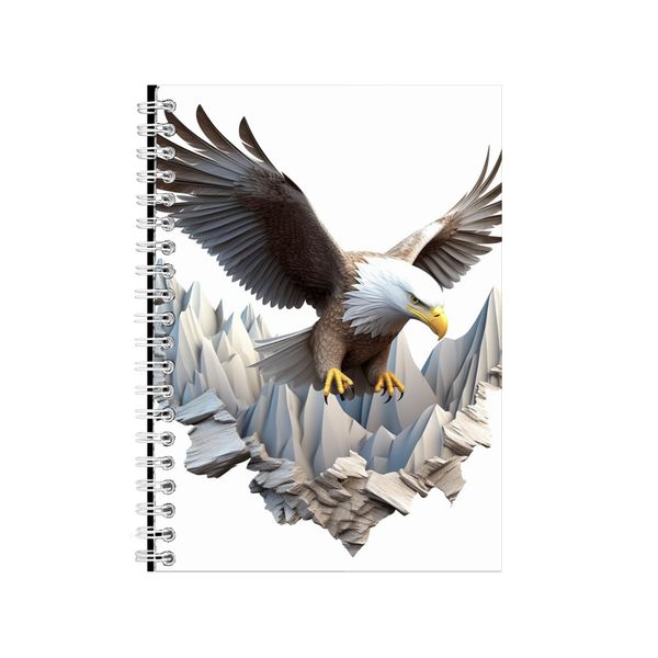 Mountains Inside Eagle Body White 2 Notebook Gift Idea A4 Notepad Pad 106