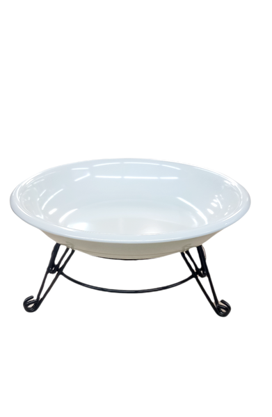 Melamine - Round Serving Bowl with Stand