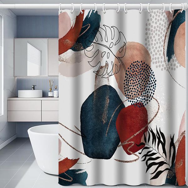 71x79" Bathroom Shower Curtain, Waterproof Pieced Design Shower Curtain