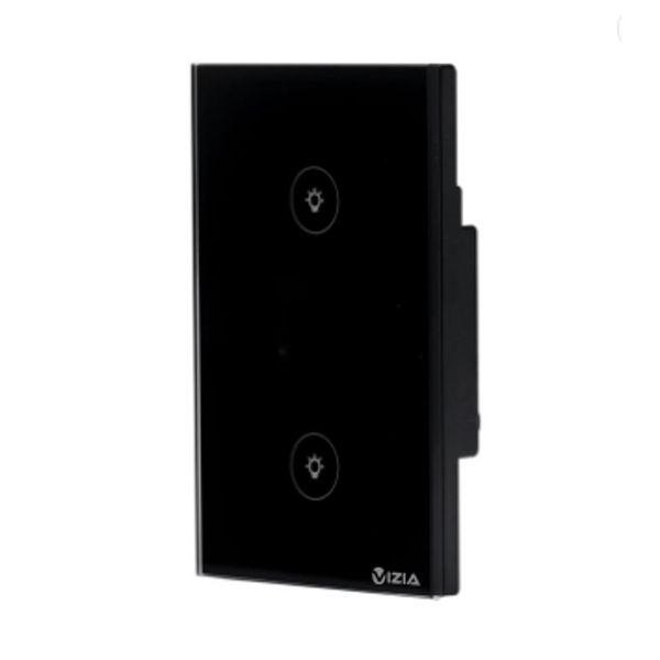 VIZIA Smart WiFi Light Switch 2 Gang Black (Google/Amazon Alexa)