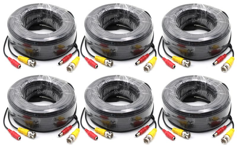 CCTV Camera Cable - 20m - Set of 6