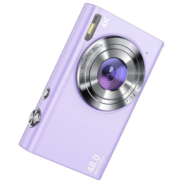 FHD Digital Camera With 16x Digital Zoom &amp; 32GB Memory Card - Purple