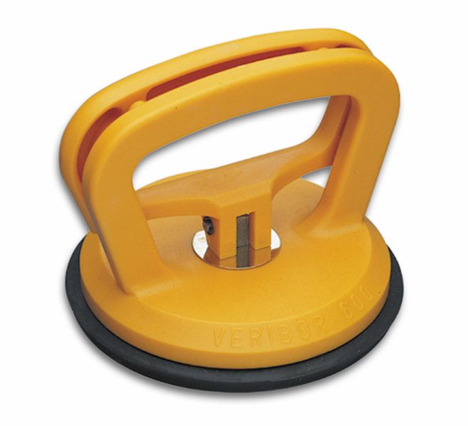 VERIBOR Suction Lifter (1-Cup, Plastic, Orange) 120 mm Ø