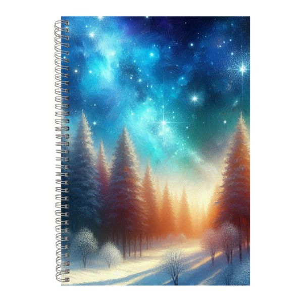Sky A4 Notebook Spiral and Lined Winter Wonder Graphic Notepad Present 100