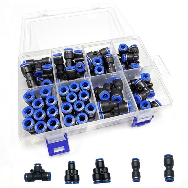 42 Pieces 6-8mm Box Set Air Hose Connector Air Pipe Tube Quick Release