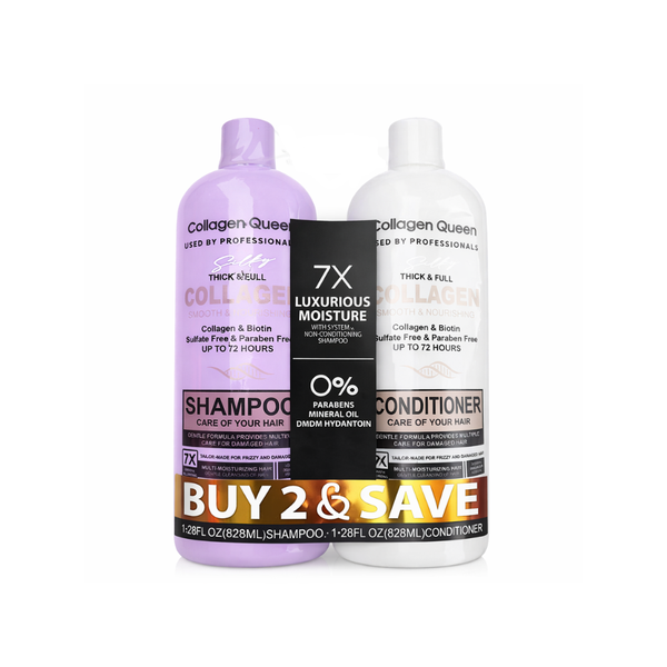 Collagen Queen Shampoo and Conditioner Set - Thick &amp; Full, Sulfate Free