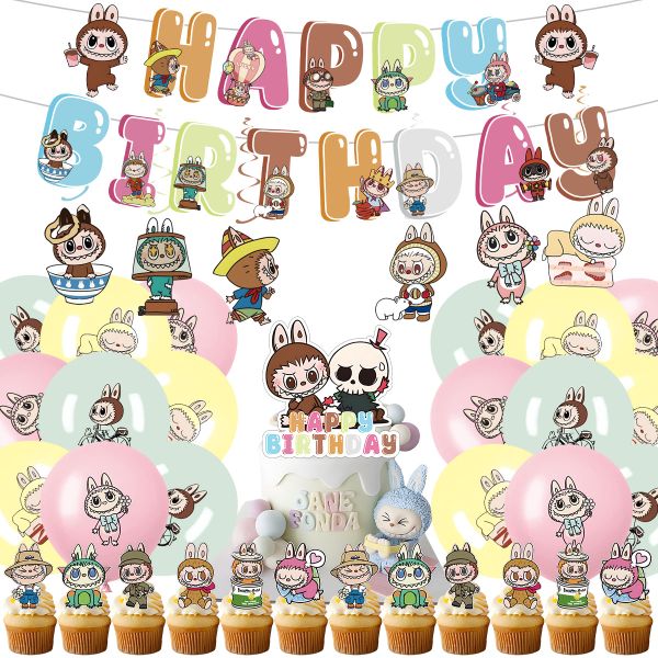 bulala Themed Birthday Party Decor Set - Banners, Balloons &amp; Cake Toppers