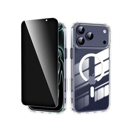 Privacy Screen Protector & Magsafe Clear Case Compatible with iPhone 17 Pro Image