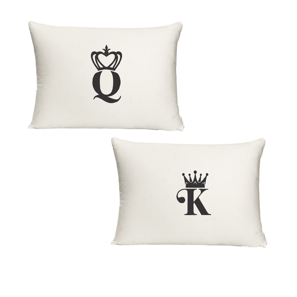 BG - King and Queen - Cards Twin Standard Pillow Cases