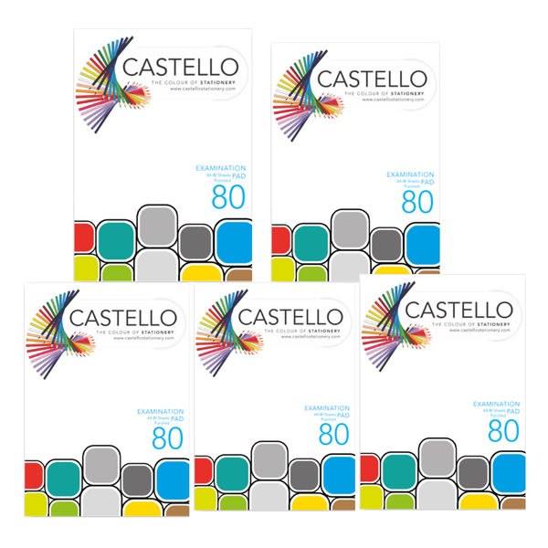 Castello 80 Page Examination Pad - Pack of 5