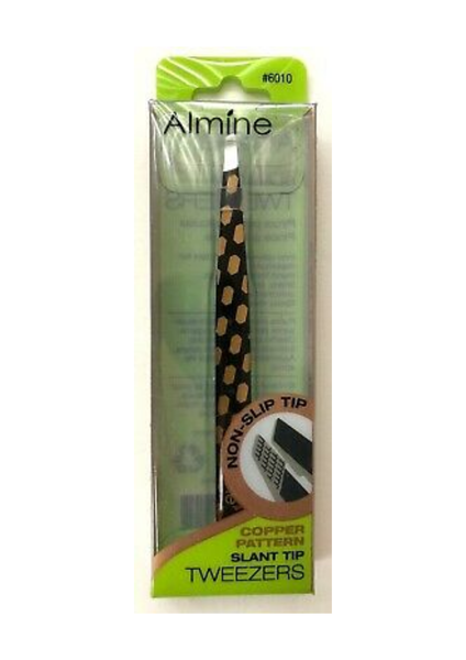 ANN06010- Almine - Non-Slip Tweezers Copper Pattern - 4 Pack