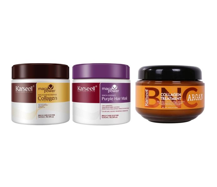 Karseell Premium Hair Repair Bundle - Collagen, Purple &amp; Argan Treatment
