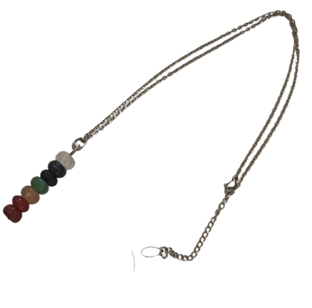7 Chakra Pebble Pendant Necklace