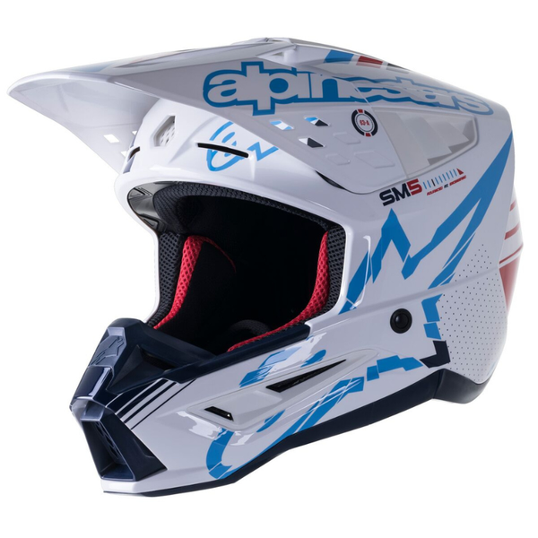 Alpinestars - S-M5 Action Helmet - White/Cyan/Dark Blue