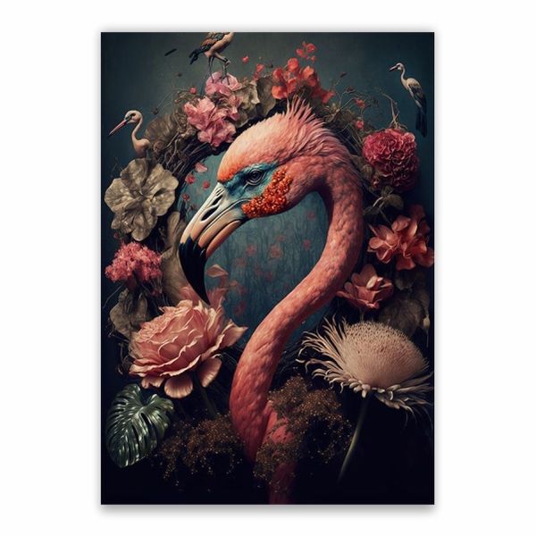 Pink Flamingo Decorative Poster - A1