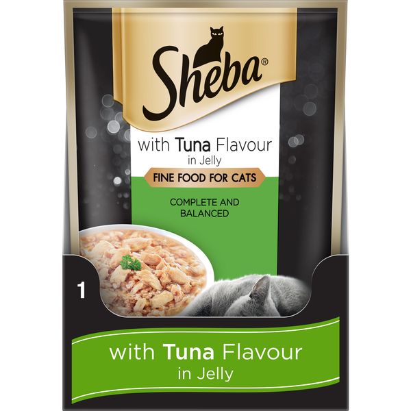 Sheba Tuna Flavour in Jelly Fine Wet Cat Food 70 g (Pack of 24)
