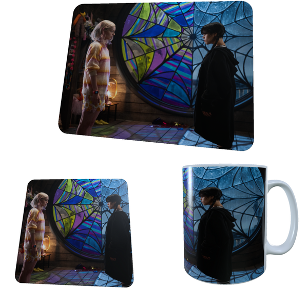 Wednesday - Wednesday And Enid - Coffee Mug, Coaster and Mouse Pad Combo