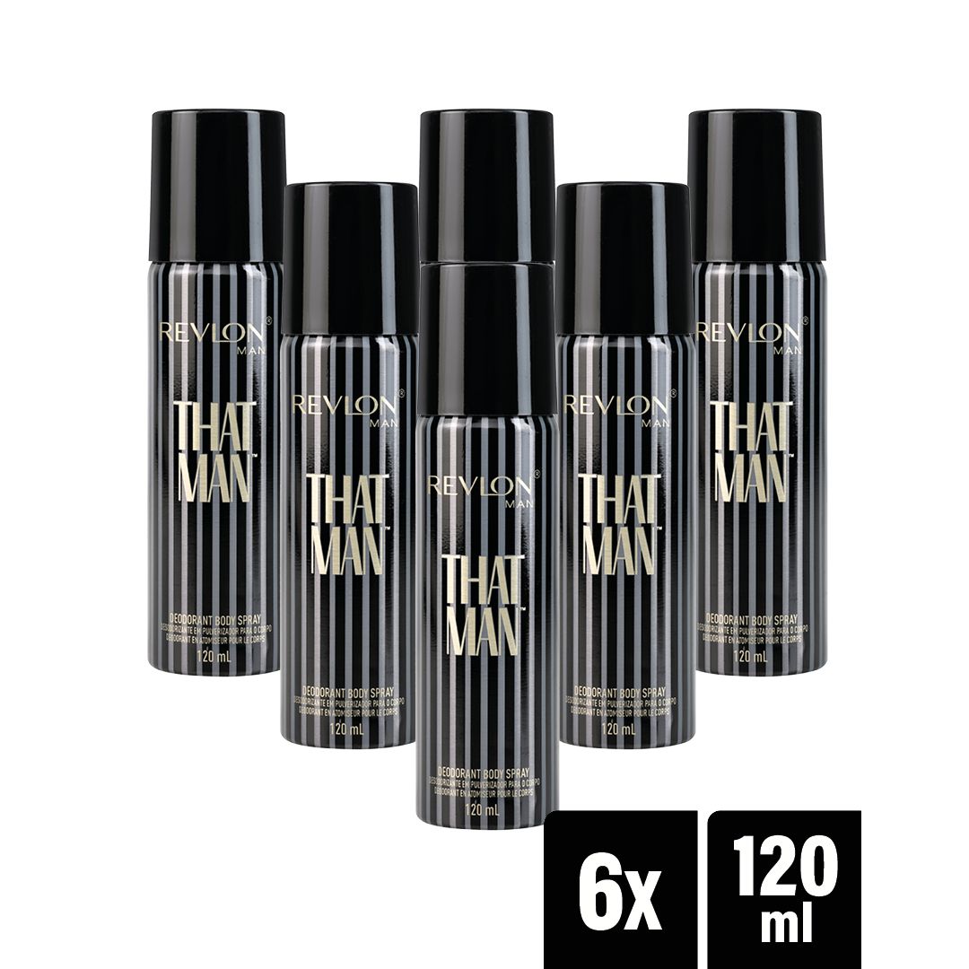 Revlon That Man Perfumed Deodorant Body Spray 6 X 120ml Shop Today Get It Tomorrow 