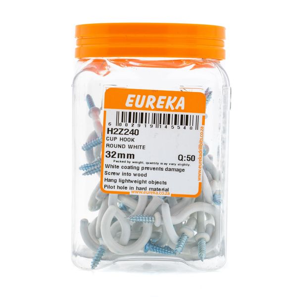 EUREKA Cup Hook Round White 32mm Q:50 H2Z240