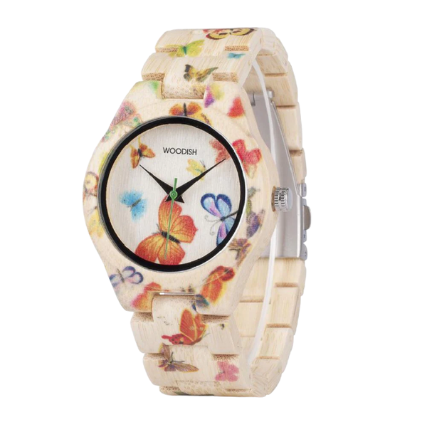 Butterfly Ladies Wood Watch 020