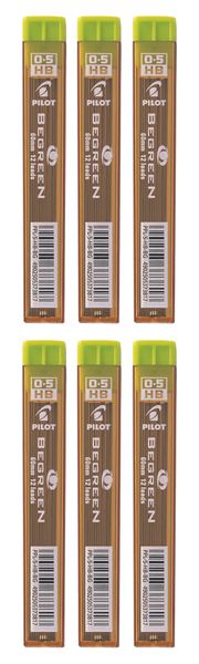 Pilot PPL-5-HB Refill Leads Pack of 6 0.5mm