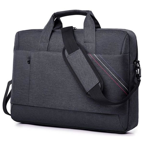 15.6" Grey Shoulder Sling Notebook Bag with 3 Internal Compartments