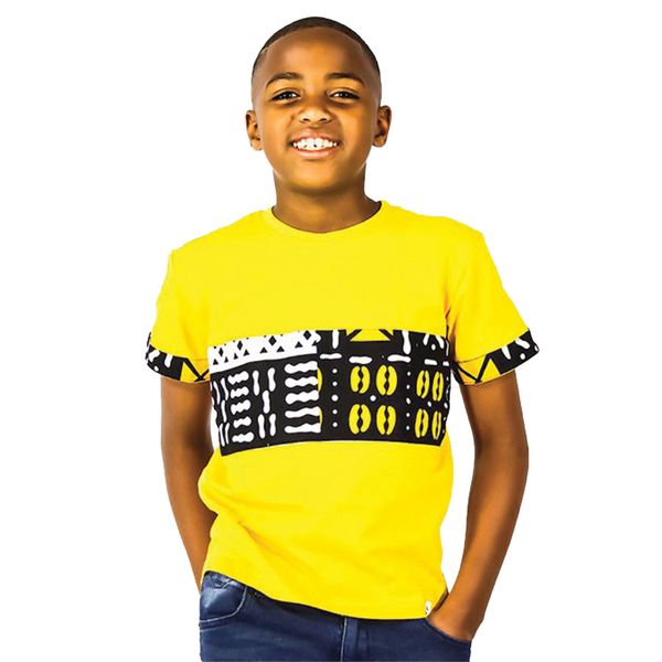 Kids Heritage Mustard Ndebele T-Shirt