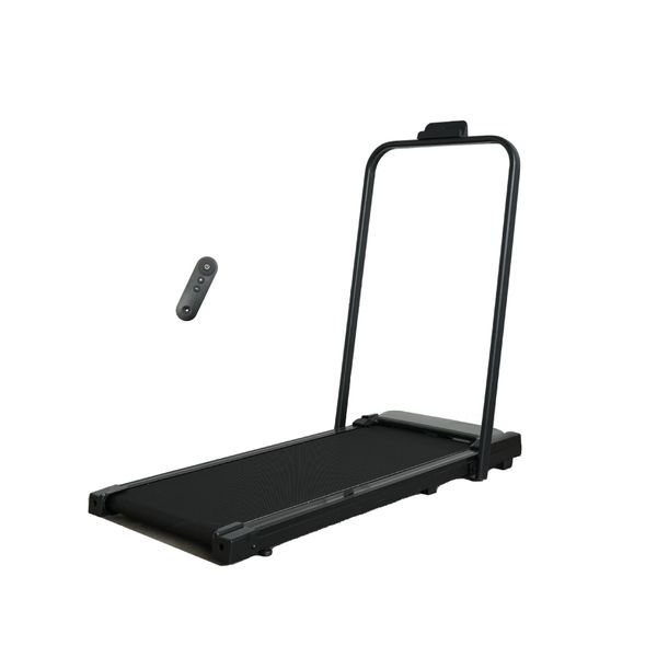 Black portable folding electric treadmill